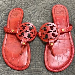 Tory Burch Miller sandals 9 M Red Gold
